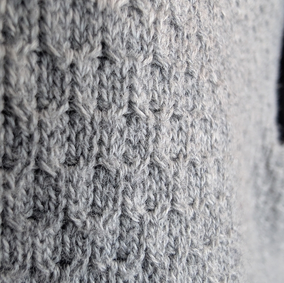 Tasso Elba Suprema Cotton Mens XL Gray Knit Pullover Sweater 1/4 zip - Picture 6 of 8